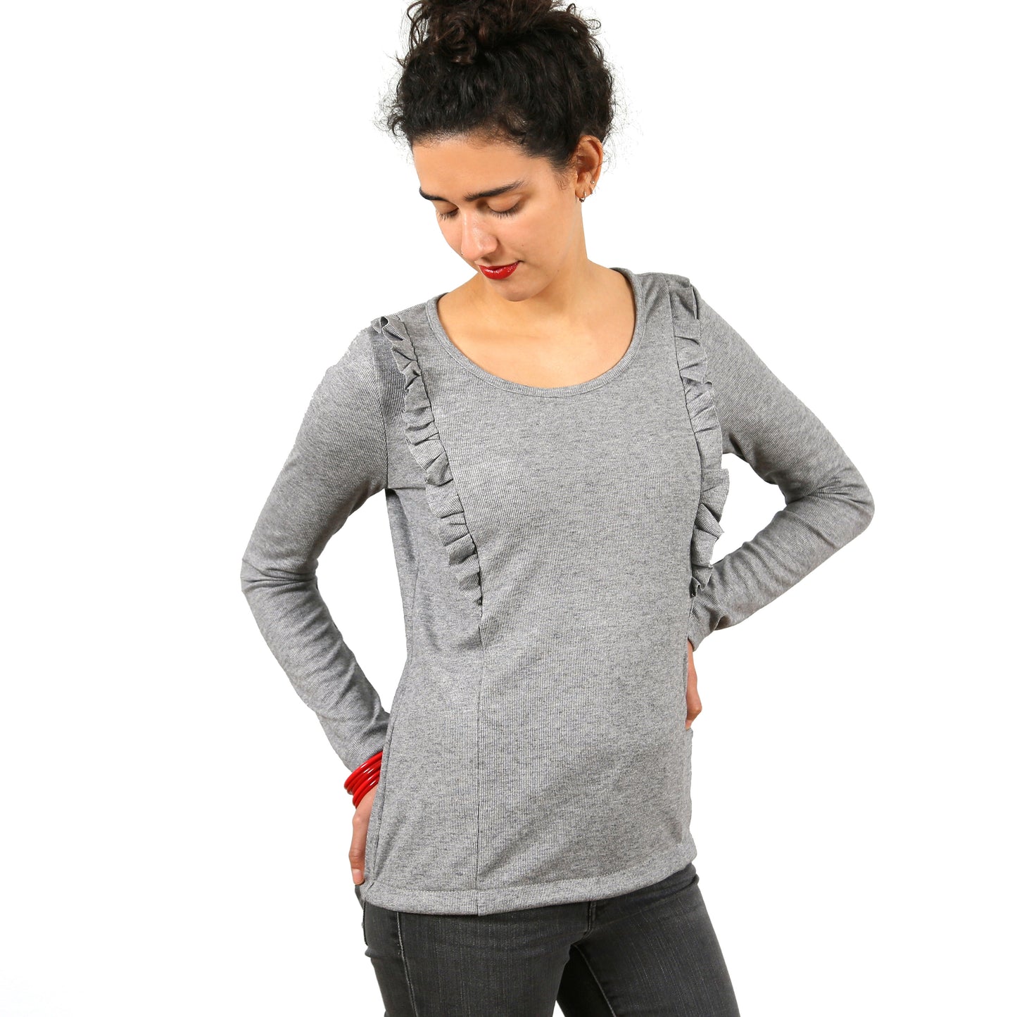 Rüschenshirt FRAU SARA | Papierschnitt