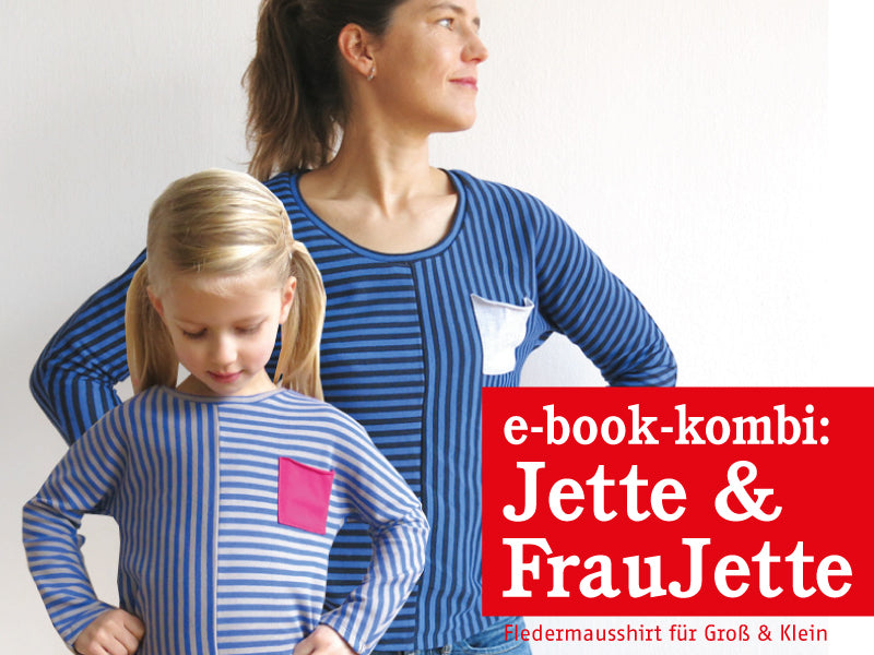 FRAU JETTE & JETTE • Fledermausshirts im Partnerlook, e-book Kombi