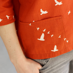 FRAU AIKO • kurze Bluse mit Taschen,  e-book