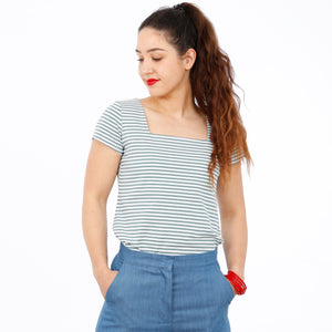 FRAU FRANKA • schlankes Shirt mit eckigem Ausschnitt, e-book