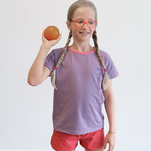 Lässiges Basicshirt mit kurzen Ärmeln, TINA, Papierschnitt