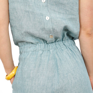 Jumpsuit mit Knopfleiste im Rückenteil, FRAU LEYLA, Papierschnitt