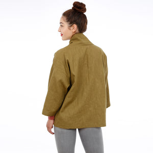 Kimonojacke mit schrägen Taschen, FRAU SINA, Papierschnitt