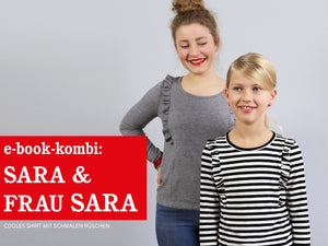 FRAU SARA & SARA - Rüschenshirts im Partnerlook, e-book Kombi