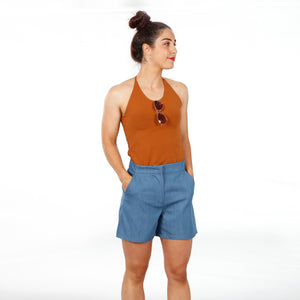 Shorts mit Reißverschluss, FRAU GIULIA, Papierschnitt