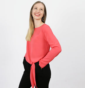 Knotenbluse, FRAU PINA, Papierschnitt