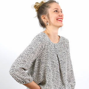 Bluse Kellerfalte, FRAU SUKI, Papierschnitt