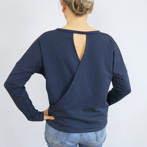 Pulli mit Wickeloptik, FRAU VEGA, Papierschnitt